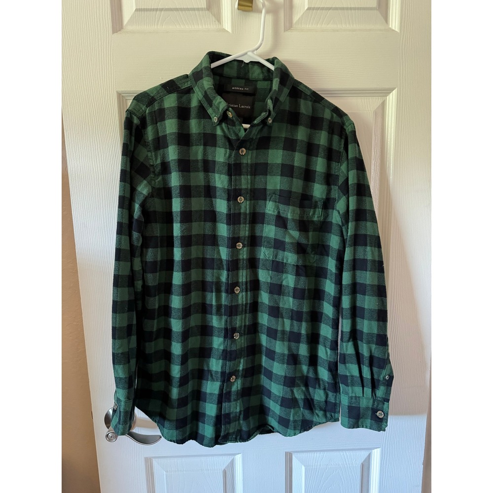 Christian Lacroix Modern Fit‎ Flannel Shirt Size Medium